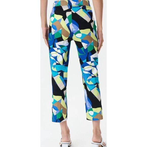 Joseph Ribkoff pantacourt geo floral printed cropped pants size 6 - Picture 2 of 13